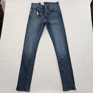 G-Star Raw 3301 Jeans Men's 30x34 Button Fly Straight Stretch Slim Fit Blue EUC